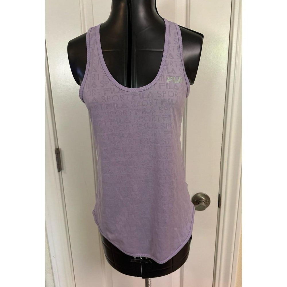 FILA Racerback Tank Top, Lavender, Size Small